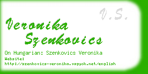 veronika szenkovics business card